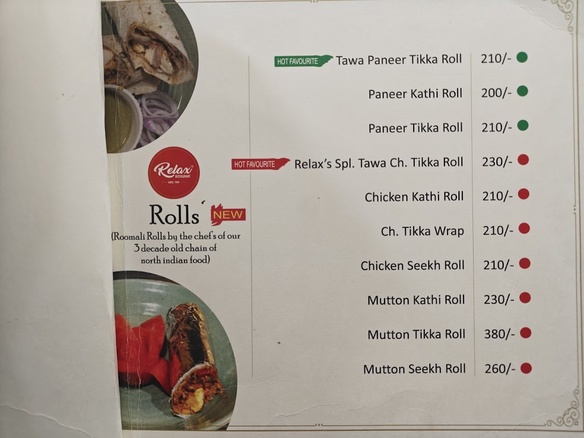 Menu - Relax Restaurant photo 2
